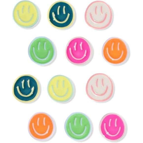 12 piece colorful fridge magnets cute smile face refrigerator locker whiteboard - Picture 7 of 7